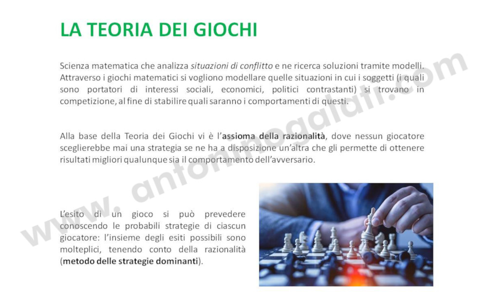 Teoria dei giochi - Slide2